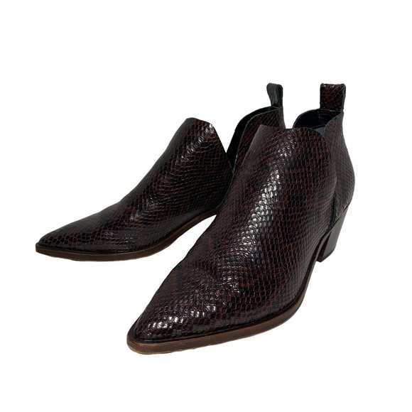 Dolce Vita Women's Brown Alligator Embossed Booties Size 8.5 - Picture 6 of 9